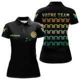 Polo Fléchettes Noir Personnalisé - La Cible Vintage - Polo Femme