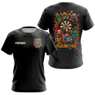 Polo Fléchettes Noir Personnalisé - Style Gamer Minecraft - T-Shirt Femme