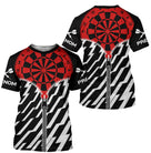 Polo Fléchettes Noir Rouge – Design Zipper Moderne - T-Shirt Homme