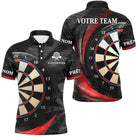 Polo Fléchettes Noir Élégant - Personnalisé Homme & Femme - Polo Homme