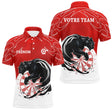 Polo Fléchettes Panthère Personnalisé - Mouffette Rouge & Blanc - Polo Homme