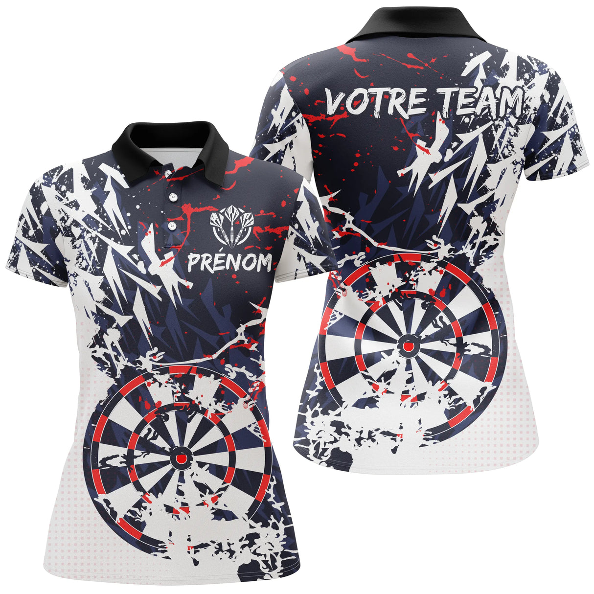 Polo Fléchettes Performance - Design Moderne Personnalisé - Polo Femme