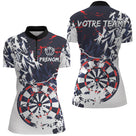 Polo Fléchettes Performance - Design Moderne Personnalisé - Polo Zippé Femme