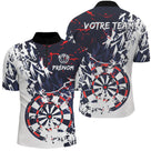 Polo Fléchettes Performance - Design Moderne Personnalisé - Polo Zippé Homme