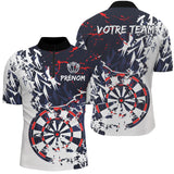Polo Fléchettes Performance - Design Moderne Personnalisé - Polo Zippé Homme