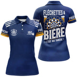 Polo Fléchettes Personnalisé - Bière Bleu Marine - Polo Femme