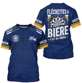 Polo Fléchettes Personnalisé - Bière Bleu Marine - T-Shirt Homme