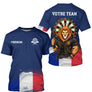 Polo Fléchettes Personnalisé - Bleu Lion France - T-Shirt Homme