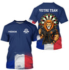 Polo Fléchettes Personnalisé - Bleu Lion France - T-Shirt Homme