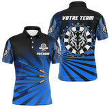 Polo Fléchettes Personnalisé - Bleu Loup Team - Polo Homme