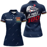 Polo Fléchettes Personnalisé - Bleu Marine "180" - Polo Femme