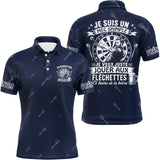 Polo Fléchettes Personnalisé - Bleu Marine Humour - Polo Homme