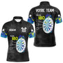 Polo Fléchettes Personnalisé - Bleu & Neon Team 180 - Polo Homme