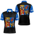 Polo Fléchettes Personnalisé - Bleu & Noir Comic Style - Polo Homme