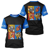 Polo Fléchettes Personnalisé - Bleu & Noir Comic Style - T-Shirt Homme