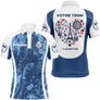 Polo Fléchettes Personnalisé - Bleu Samurai & France - Polo Homme