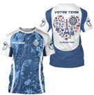 Polo Fléchettes Personnalisé - Bleu Samurai & France - T-Shirt Homme