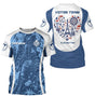 Polo Fléchettes Personnalisé - Bleu Samurai & France - T-Shirt Homme
