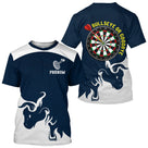 Polo Fléchettes Personnalisé - Bullseye Marine & Blanc - T-Shirt Homme