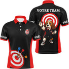 Polo Fléchettes Personnalisé - Chien Noir & Rouge - Polo Homme