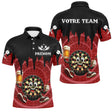 Polo Fléchettes Personnalisé - Cible Souriante Bière - Polo Homme