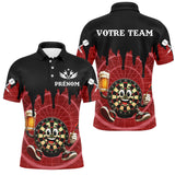 Polo Fléchettes Personnalisé - Cible Souriante Bière - Polo Homme
