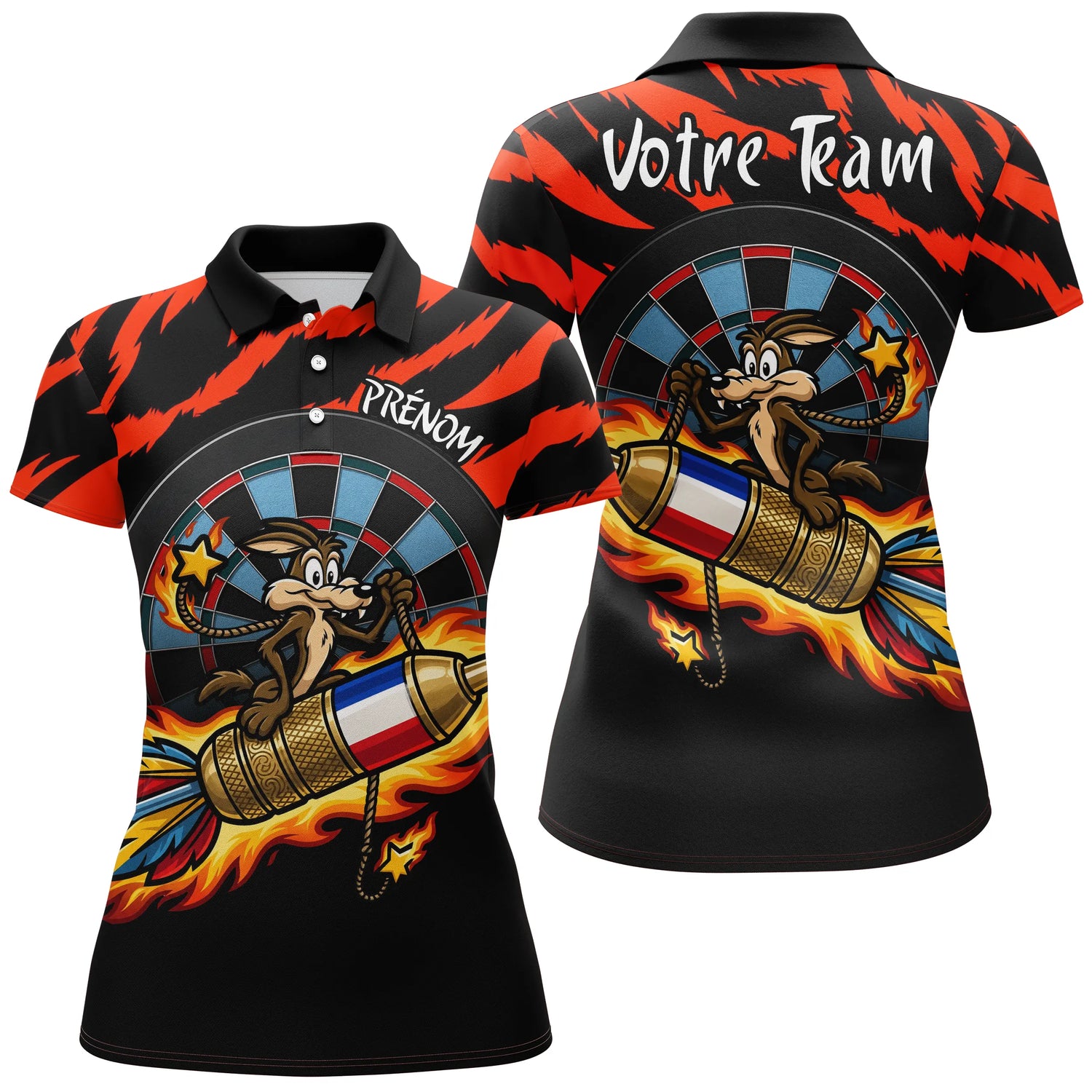 Polo Fléchettes Personnalisé - Coyote France Style - Polo Femme