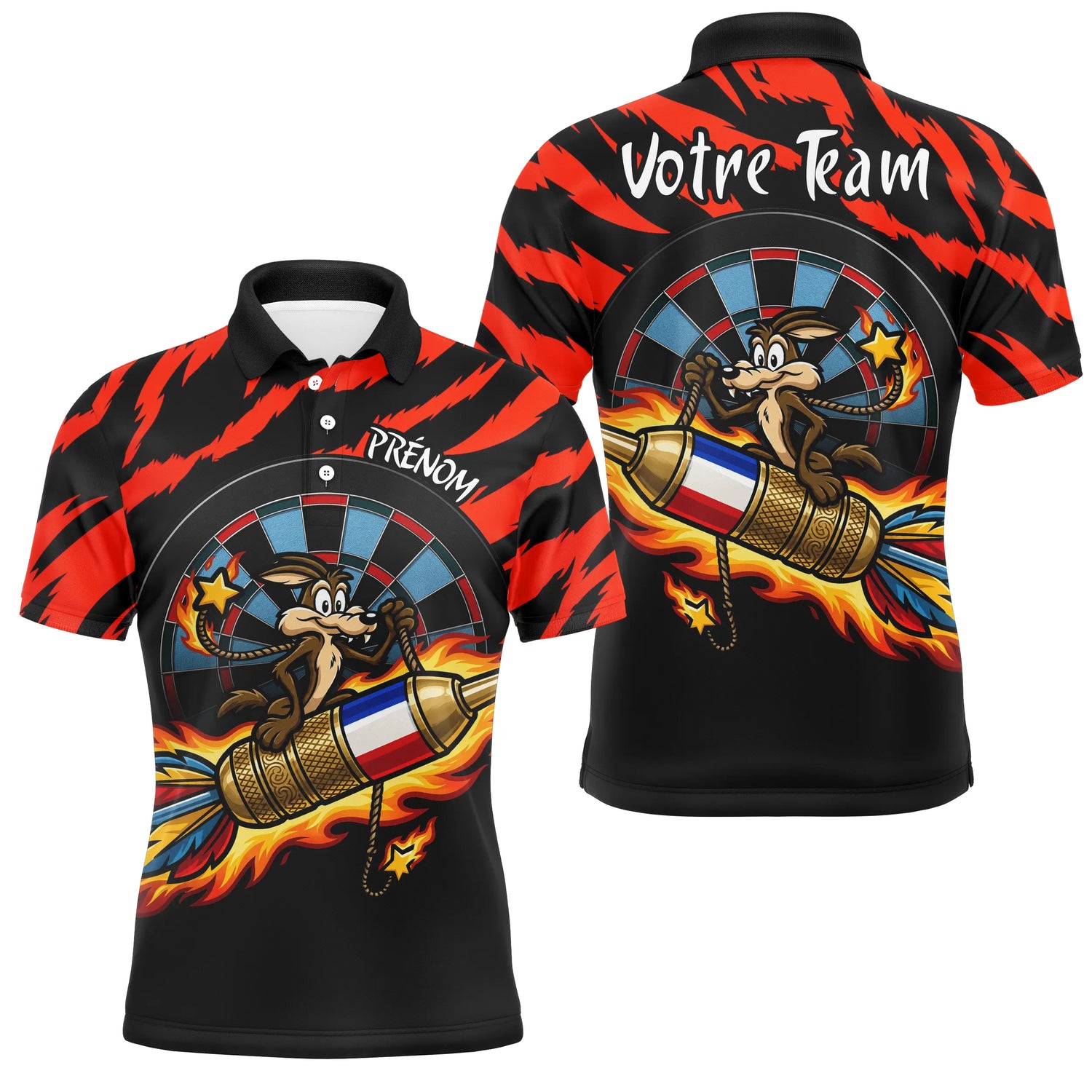 Polo Fléchettes Personnalisé - Coyote France Style - Polo Homme