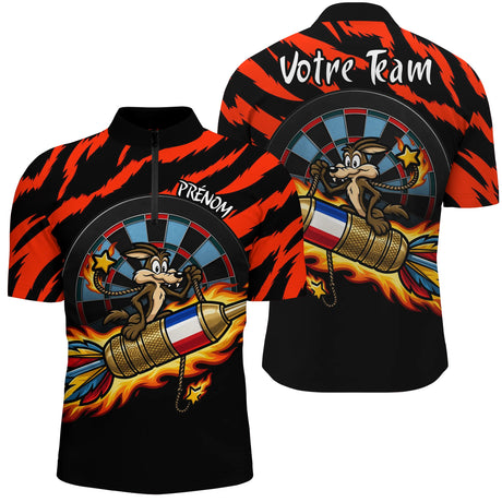 Polo Fléchettes Personnalisé - Coyote France Style - Polo Zippé Homme