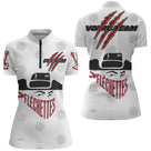 Polo Fléchettes Personnalisé - Design Blanc Rouge Cow-boy - Polo Zippé Femme
