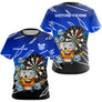 Polo Fléchettes Personnalisé - Design Bullseye & Whisky - T-Shirt Femme