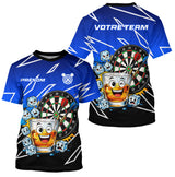 Polo Fléchettes Personnalisé - Design Bullseye & Whisky - T-Shirt Homme