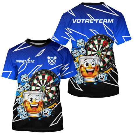 Polo Fléchettes Personnalisé - Design Bullseye & Whisky - T-Shirt Homme