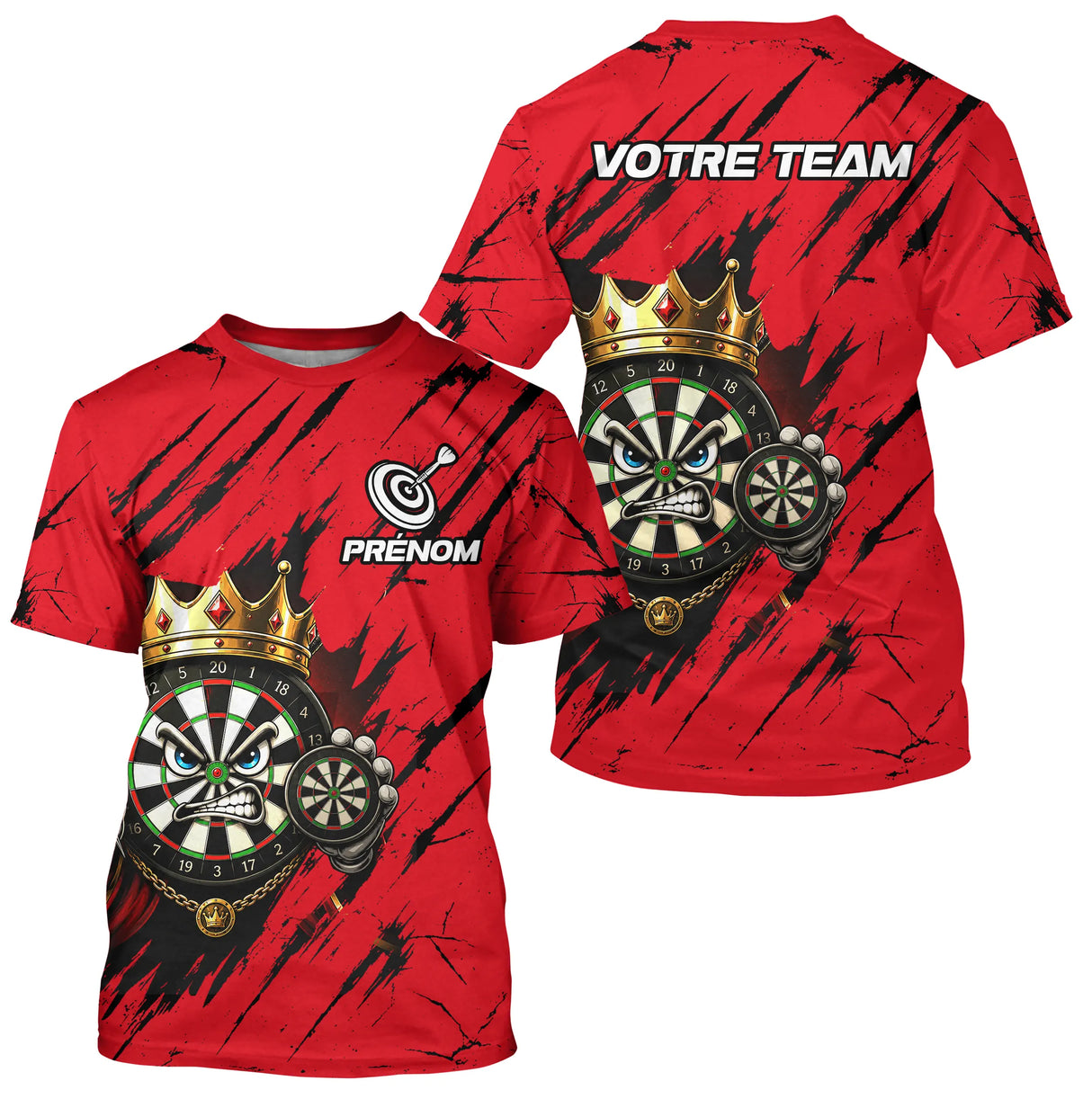 Polo Fléchettes Personnalisé - Design Cible Royale - T-Shirt Homme