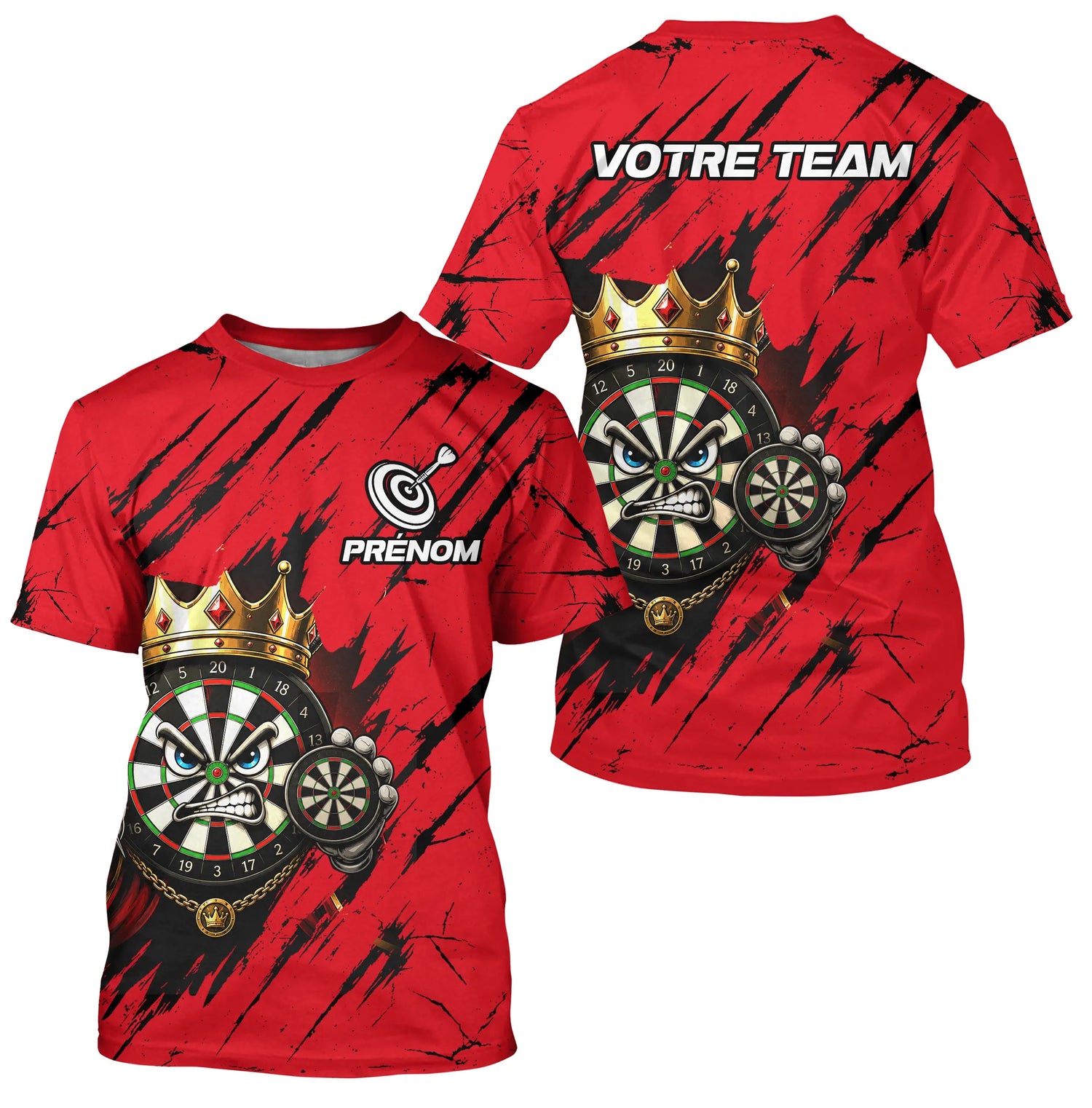 Polo Fléchettes Personnalisé - Design Cible Royale - T-Shirt Homme