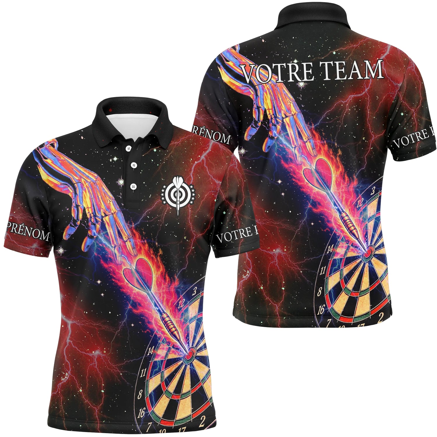 Polo Fléchettes Personnalisé - Design Création Adam - Polo Homme