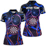 Polo Fléchettes Personnalisé - Design Cyber Darts 3D - Polo Femme
