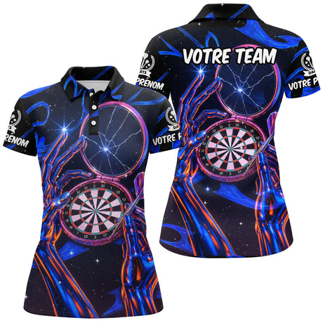 Polo Fléchettes Personnalisé - Design Cyber Darts 3D - Polo Femme