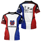 Polo Fléchettes Personnalisé - Design Drapeau Français Équipe - T-Shirt Homme