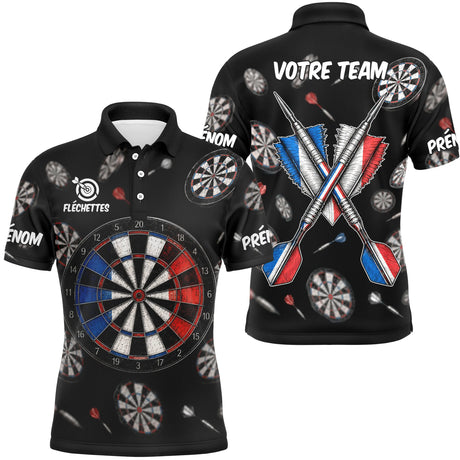 Polo Fléchettes Personnalisé - Design France Équipe - Polo Homme