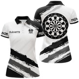 Polo Fléchettes Personnalisé - Design Graphique Noir - Polo Femme