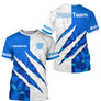 Polo Fléchettes Personnalisé - Design Griffures Bleu - T-Shirt Homme