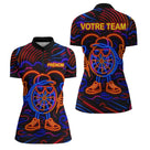 Polo Fléchettes Personnalisé - Design Néon Coloré - Polo Zippé Femme