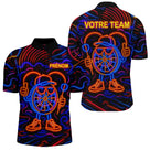 Polo Fléchettes Personnalisé - Design Néon Coloré - Polo Zippé Homme