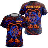 Polo Fléchettes Personnalisé - Design Néon Coloré - T-Shirt Femme