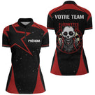 Polo Fléchettes Personnalisé - Design Panda Sportif - Polo Zippé Femme