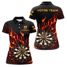 Polo Fléchettes Personnalisé - Design Triple Bullseye - Polo Femme