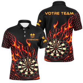 Polo Fléchettes Personnalisé - Design Triple Bullseye - Polo Homme