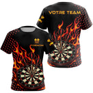 Polo Fléchettes Personnalisé - Design Triple Bullseye - T-Shirt Femme