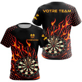 Polo Fléchettes Personnalisé - Design Triple Bullseye - T-Shirt Femme